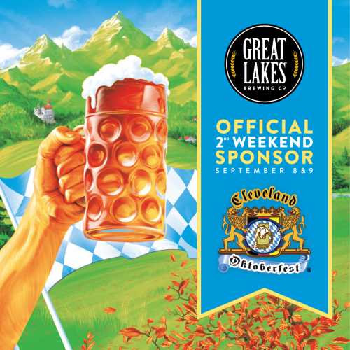 Great Lakes Brewing Company Official Second Weekend Sponsor Cleveland Oktoberfest September 8 and 9