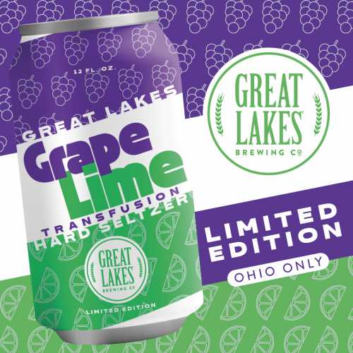 Grape Lime Transfusion Hard Seltzer, a limited edition release in Ohio only.