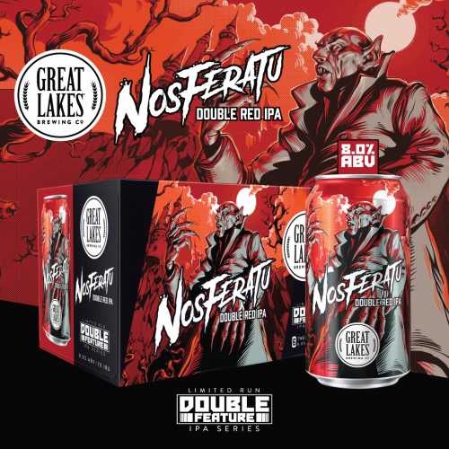 Great Lakes Nosferatu Double Red IPA Six Pack and Can